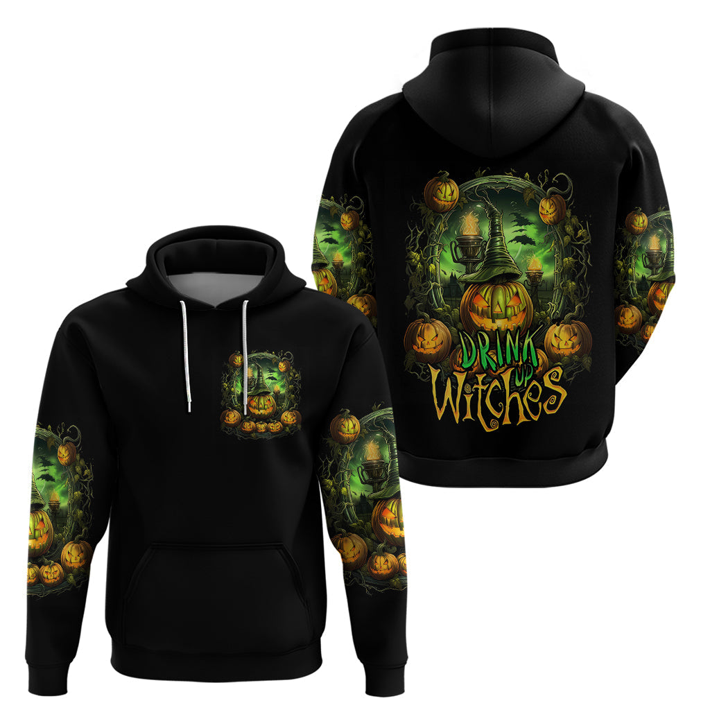 Pumpkin Skull Hoodie Drink Up Witches DT01