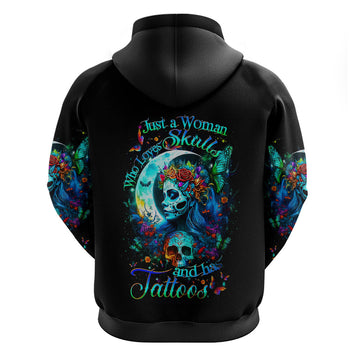 Fairy Skull Hoodie Just The Woman Who Loves Skull And Tattoo DT01