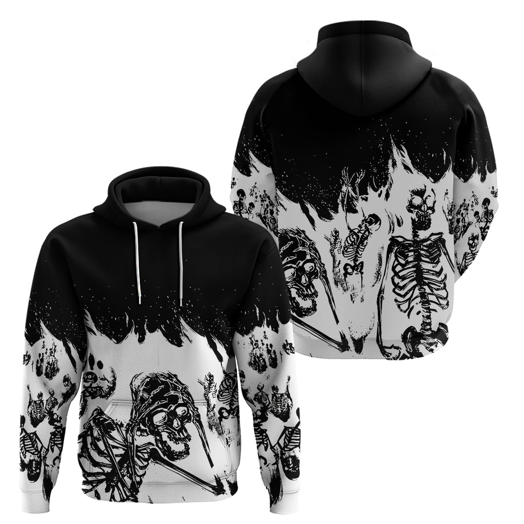 Fire Skull Hoodie Scream In Fire DT01