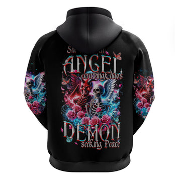 Flame Skull Hoodie I'm Not Anti Social I'm Just Not User Friendly DT01