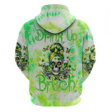 Irish Skull Hoodie Drink Up Bitch DT01