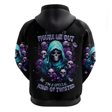 Reaper Skull Hoodie Don't Try To Figure Me Out DT01