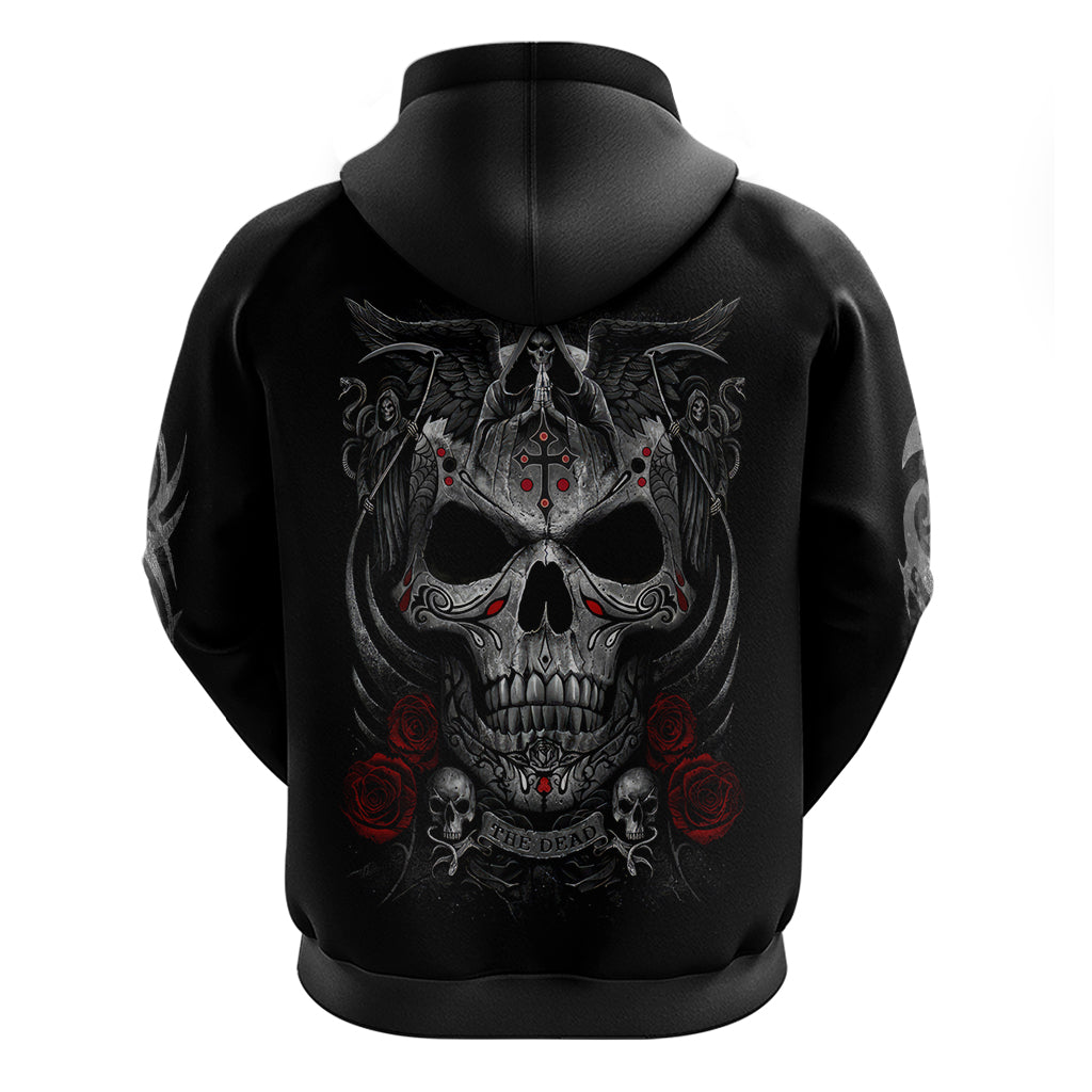 Skull Hoodie Cross Snake Bloody Skull DT01