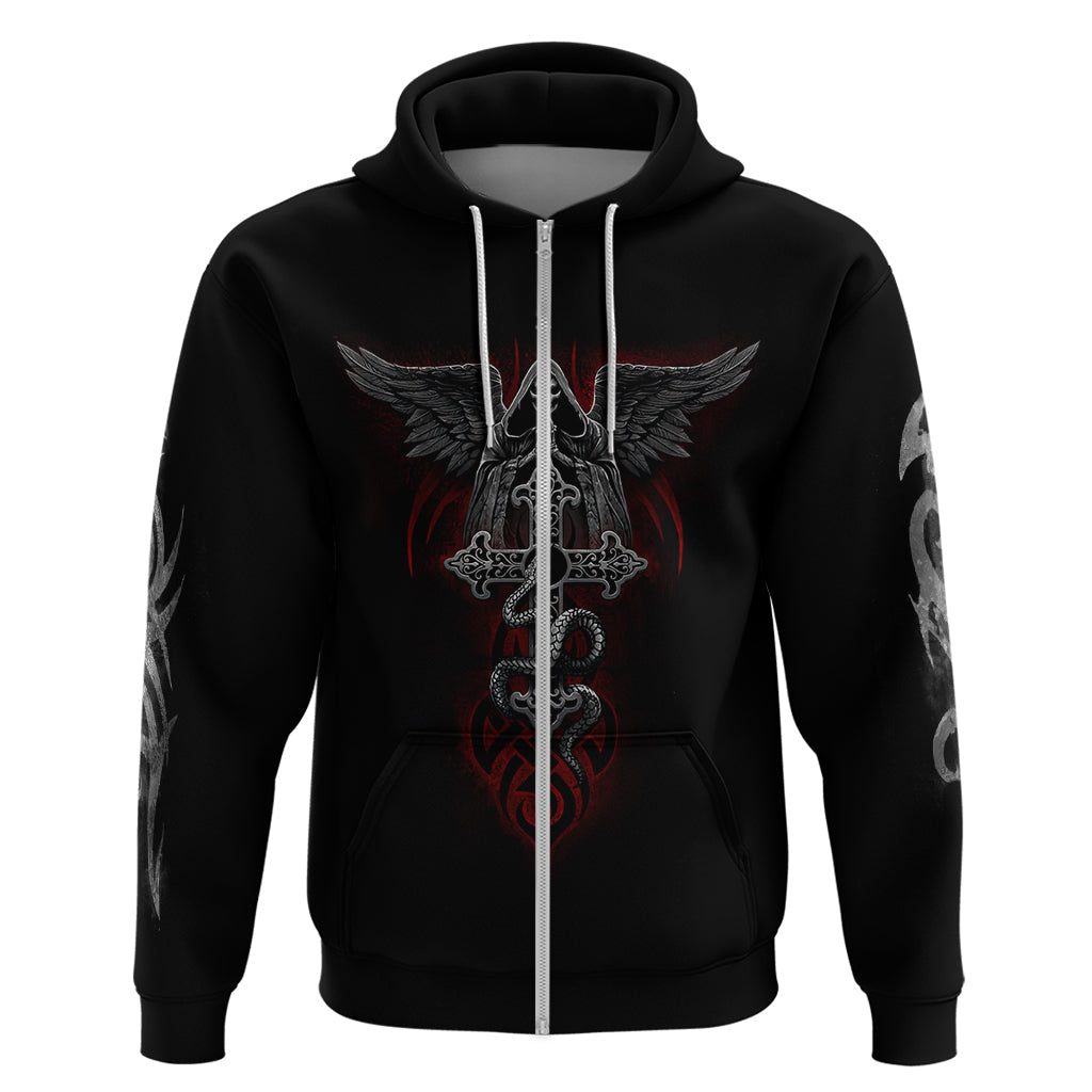 Skull Hoodie Cross Snake Bloody Skull DT01