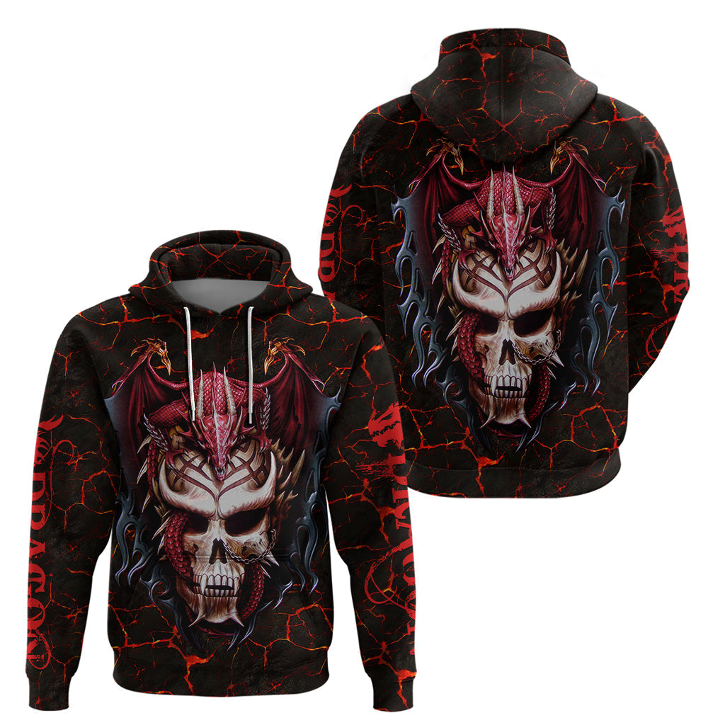 Infernal Draconic Skull Hoodie Embracing the Fiery Soul DT01