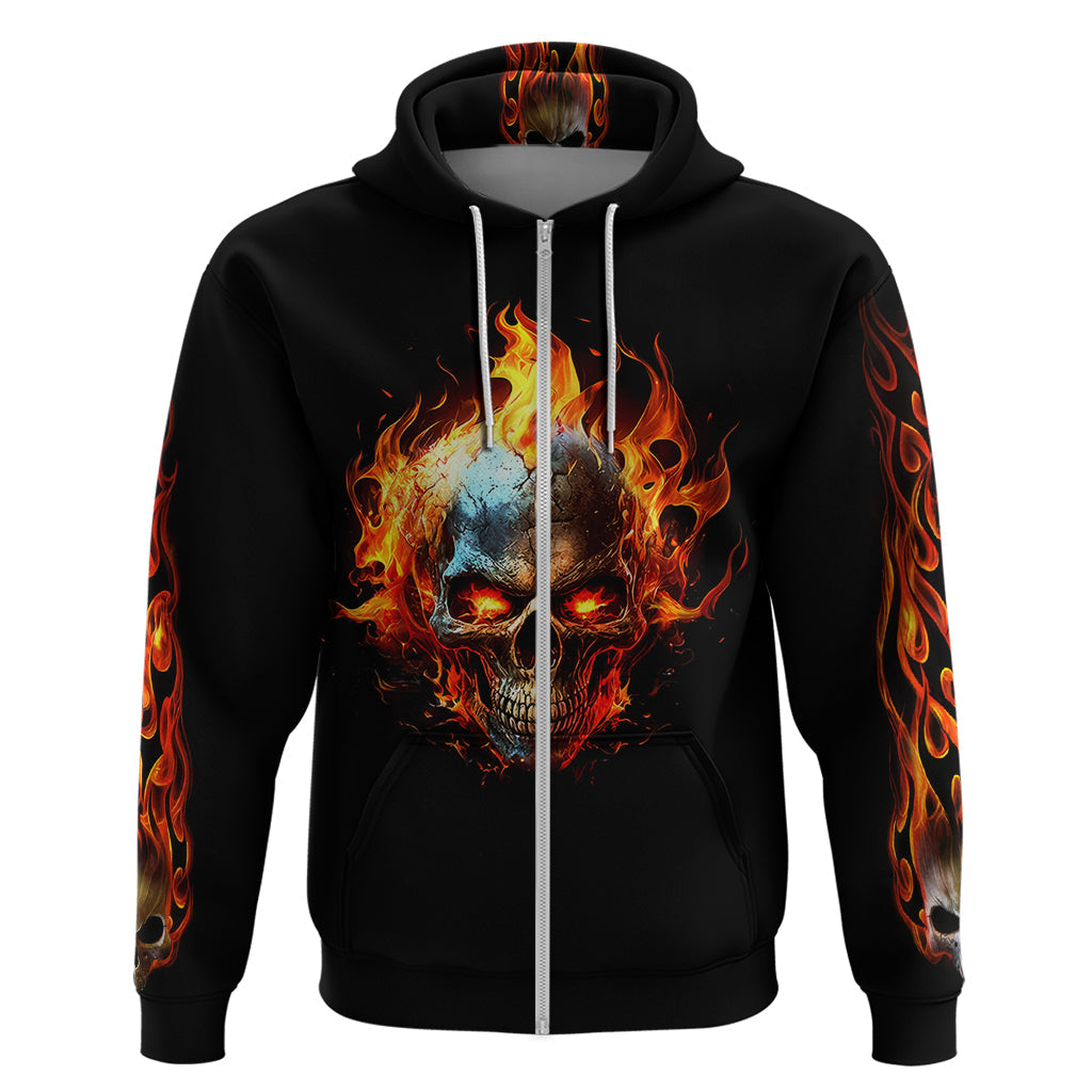 Flaming Skull Hoodie Celestial Riders with Angel Wings DT01