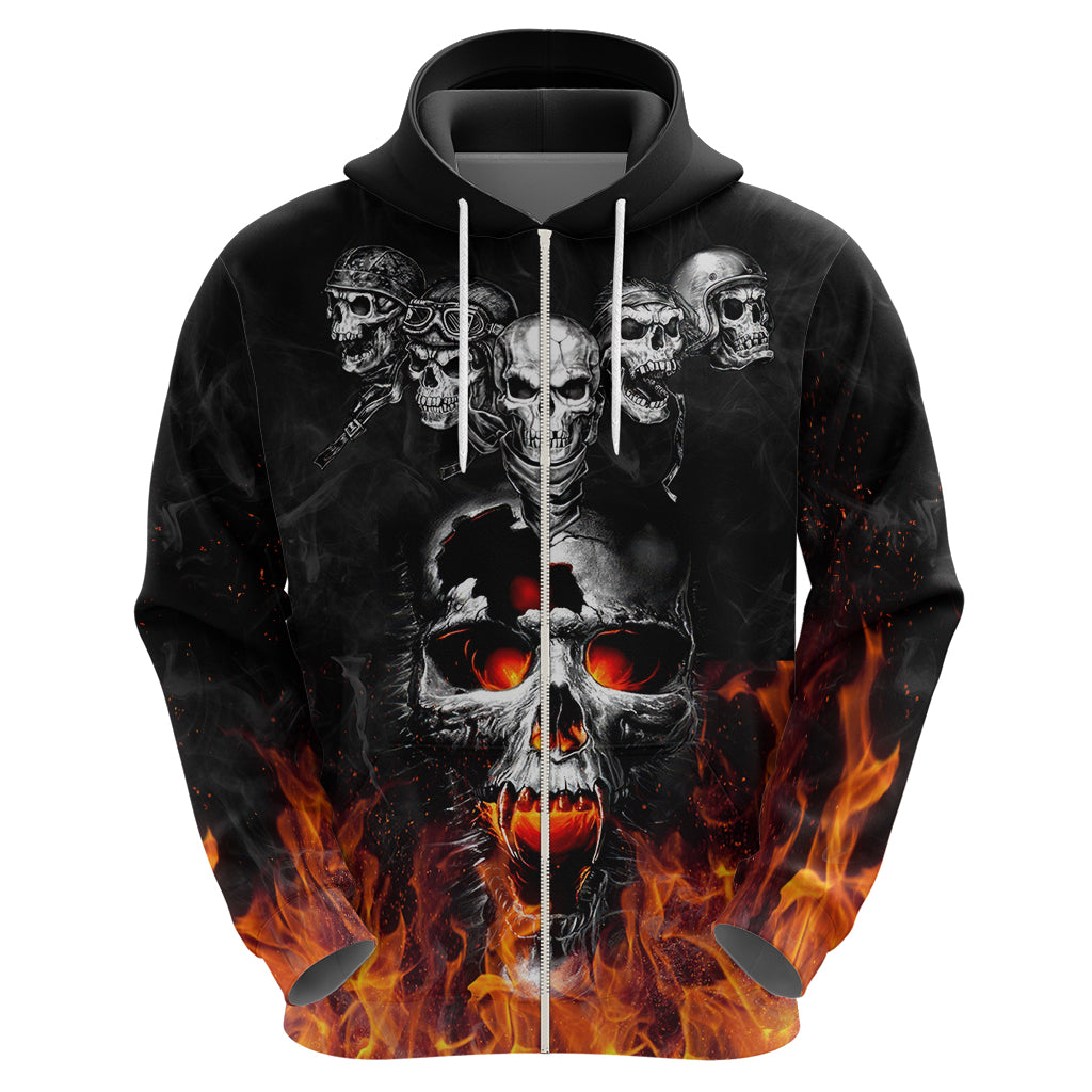Flaming Skull Hoodie Hoodie Spectral Pyre DT01