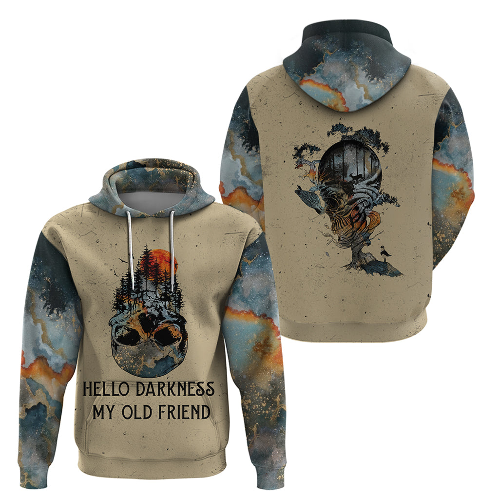 Skull Hoodie Hello Darkness My Old Friend DT01