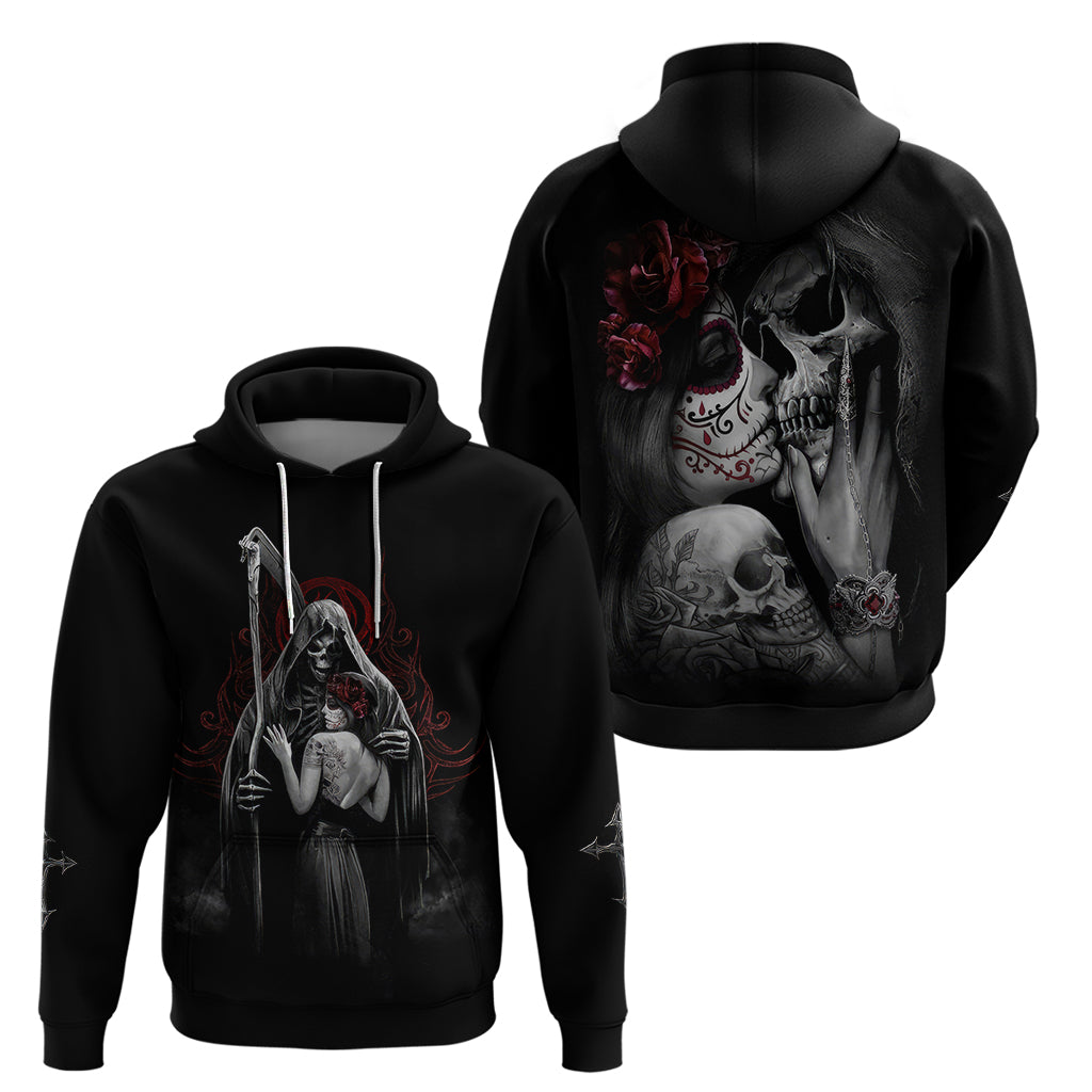 Skull Hoodie Death Angel And Da de Muertos Girl DT01