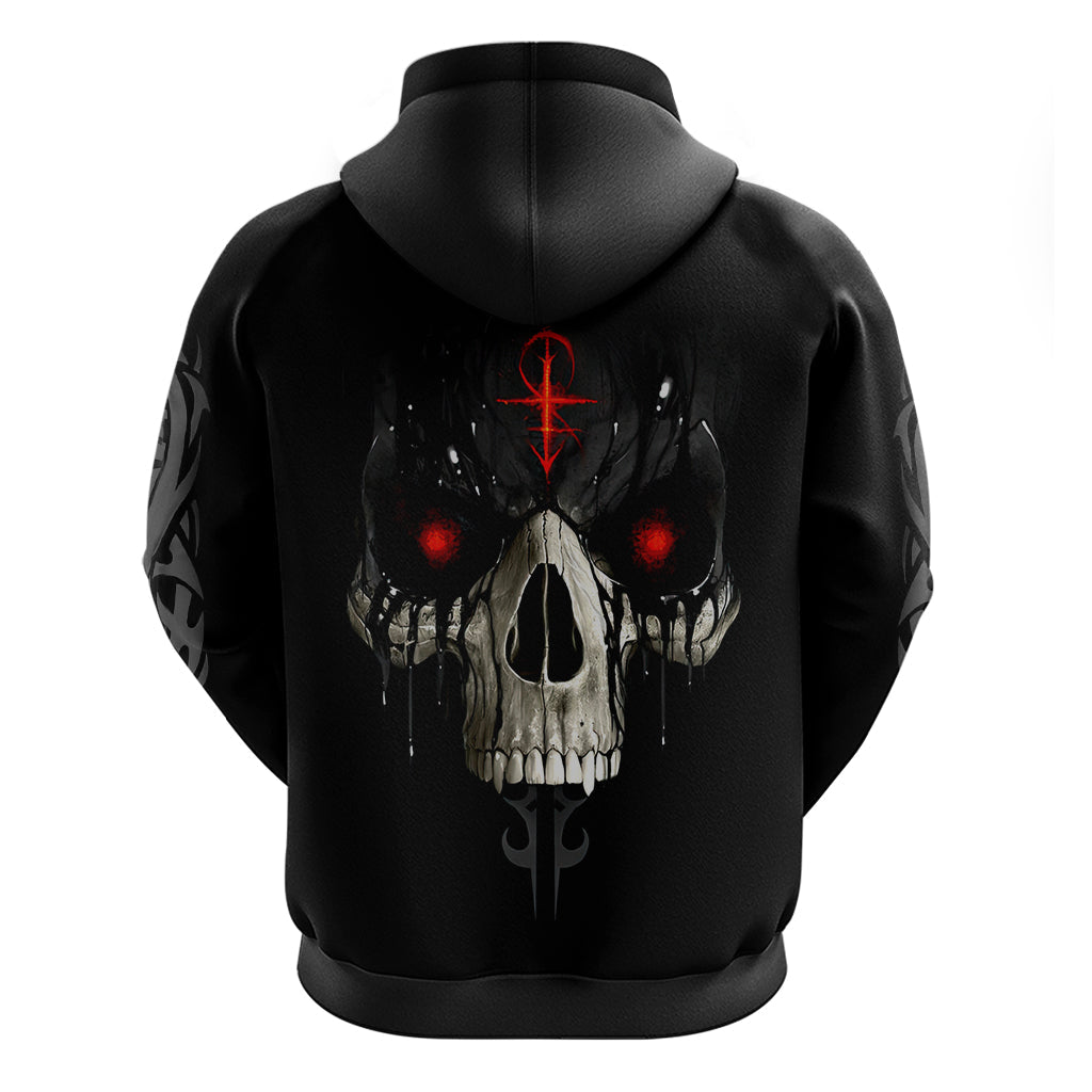 Skull Hoodie Black Reaper DT01