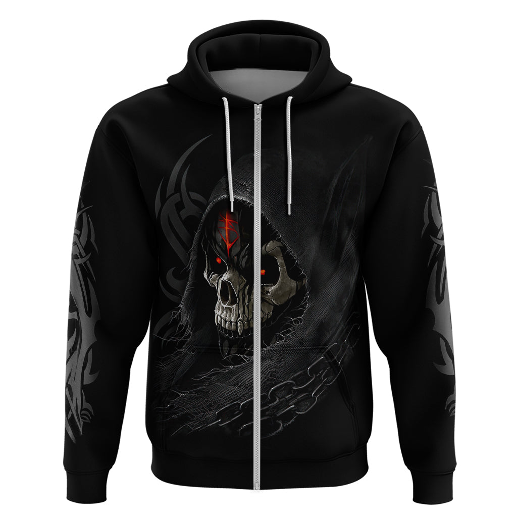 Skull Hoodie Black Reaper DT01