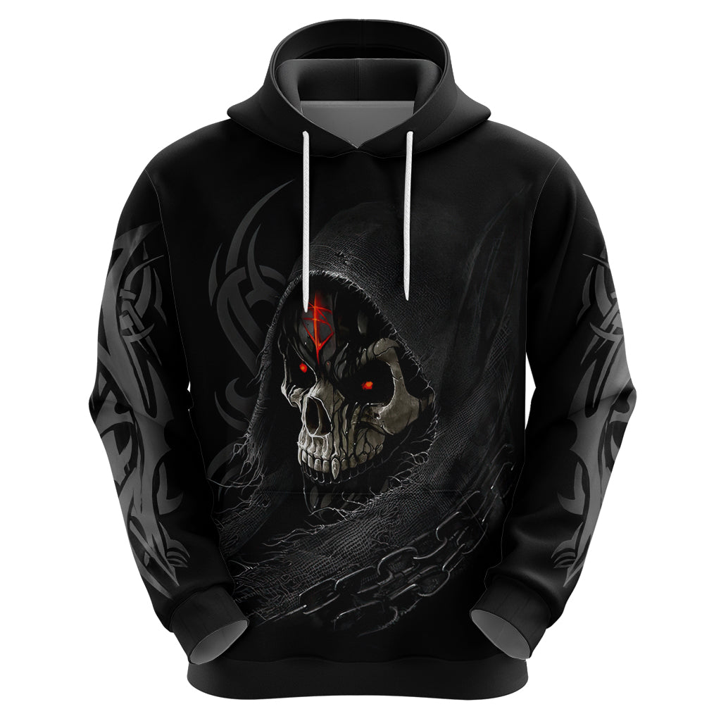 Skull Hoodie Black Reaper DT01