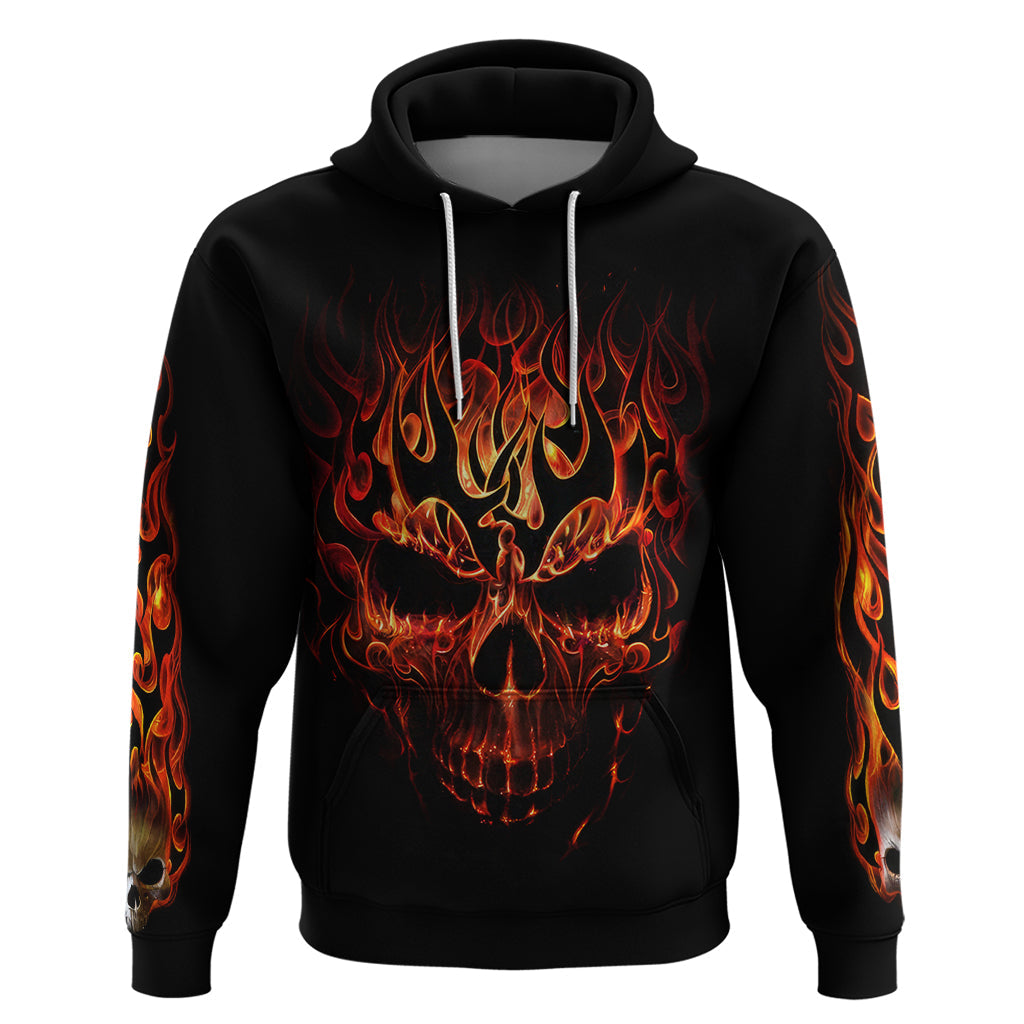 Skull Hoodie Fire Skull Tattoo Scream DT01