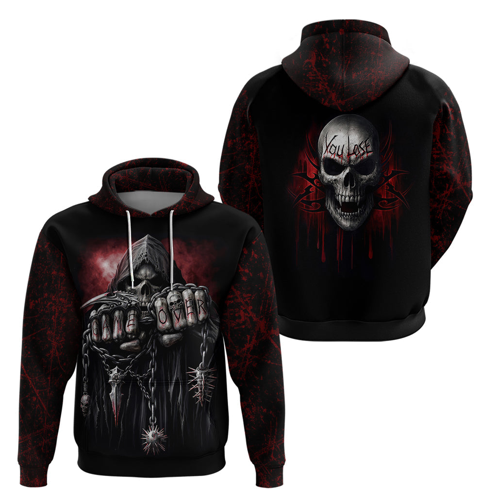 Skull Hoodie Death Skull Game Over DT01