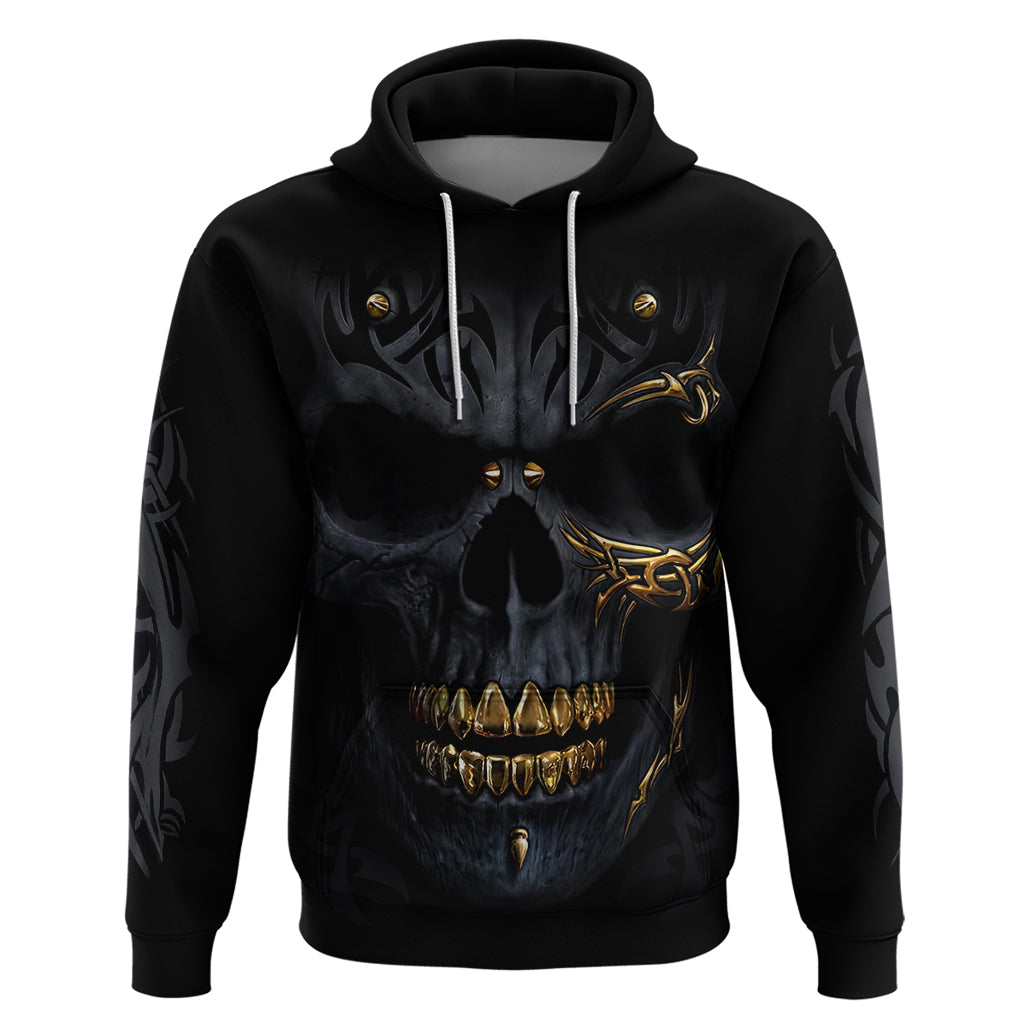Skull Hoodie Golden Skull Gangster DT01