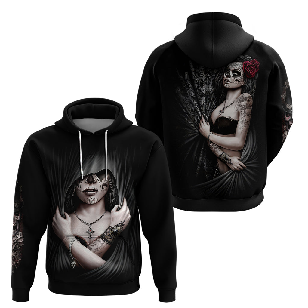 Skull Hoodie Girl Day Of The Dead DT01