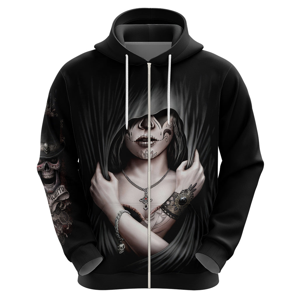 Skull Hoodie Girl Day Of The Dead DT01