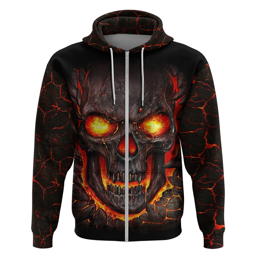 Skull Hoodie Flame Skull Lava Inside DT01