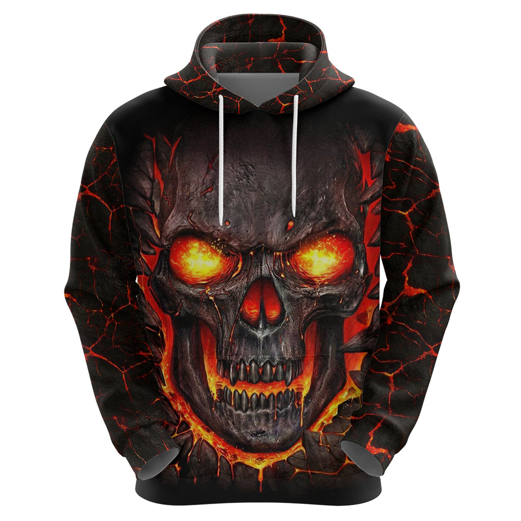 Skull Hoodie Flame Skull Lava Inside DT01