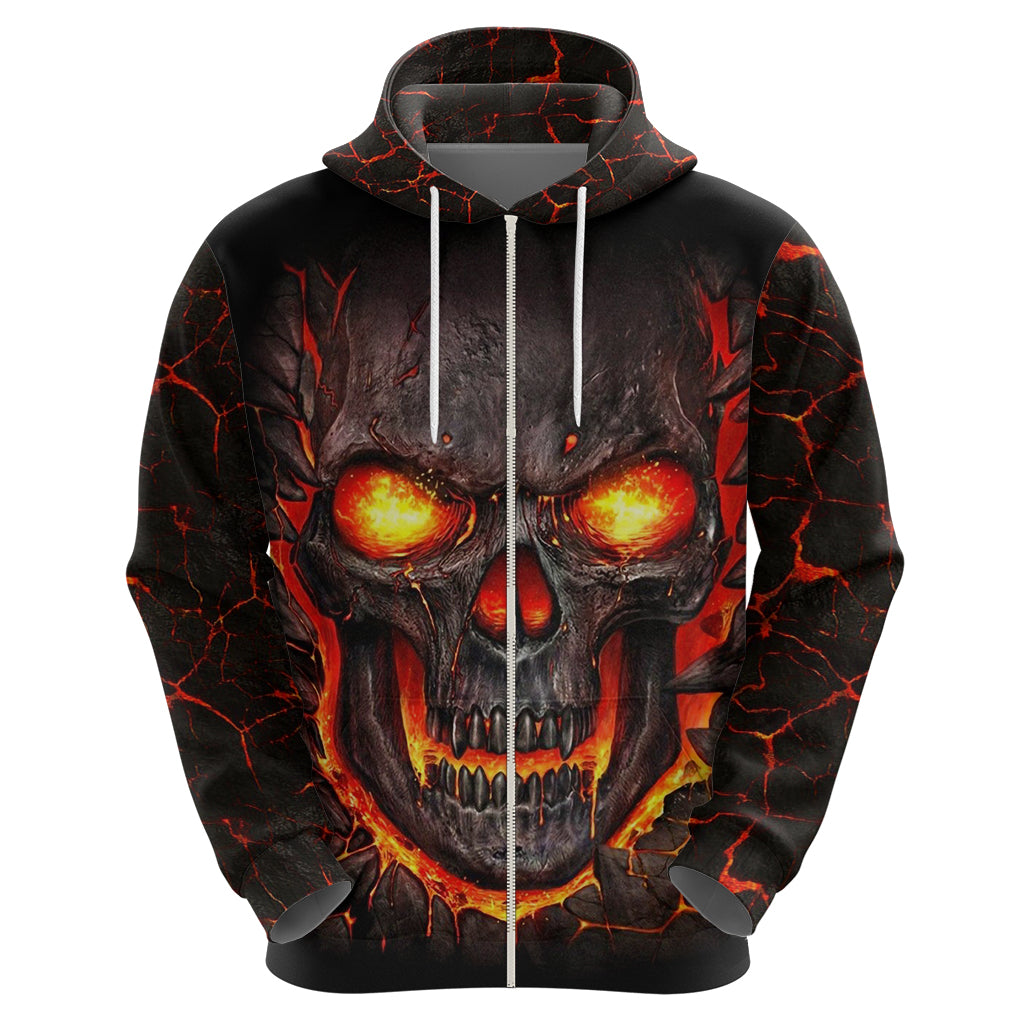 Skull Hoodie Flame Skull Lava Inside DT01