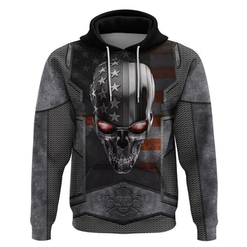 Skull Hoodie Metal Head Skull American DT01