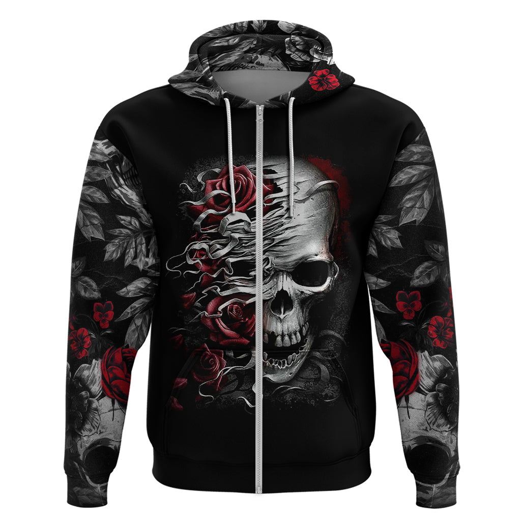 Skull Hoodie Three Skull No See Evil Rose DT01