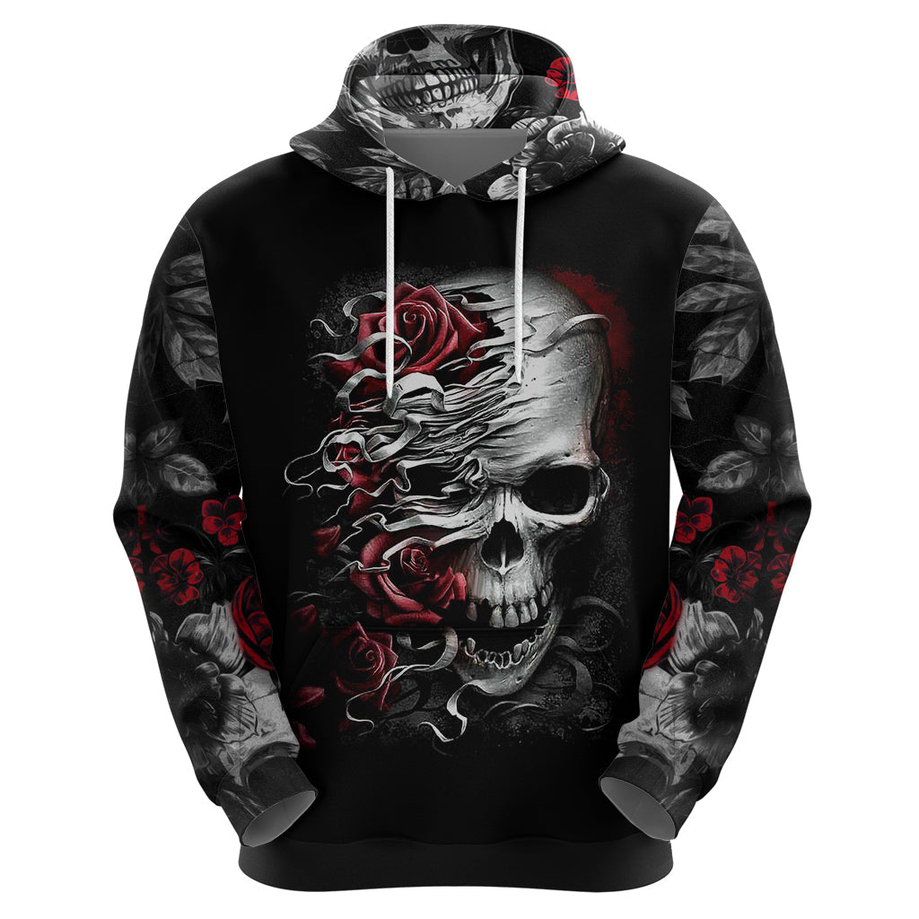 Skull Hoodie Three Skull No See Evil Rose DT01