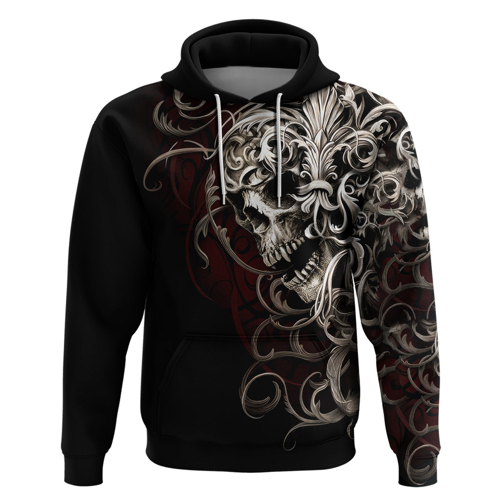 Skull Hoodie Silver Warrior Royal DT01