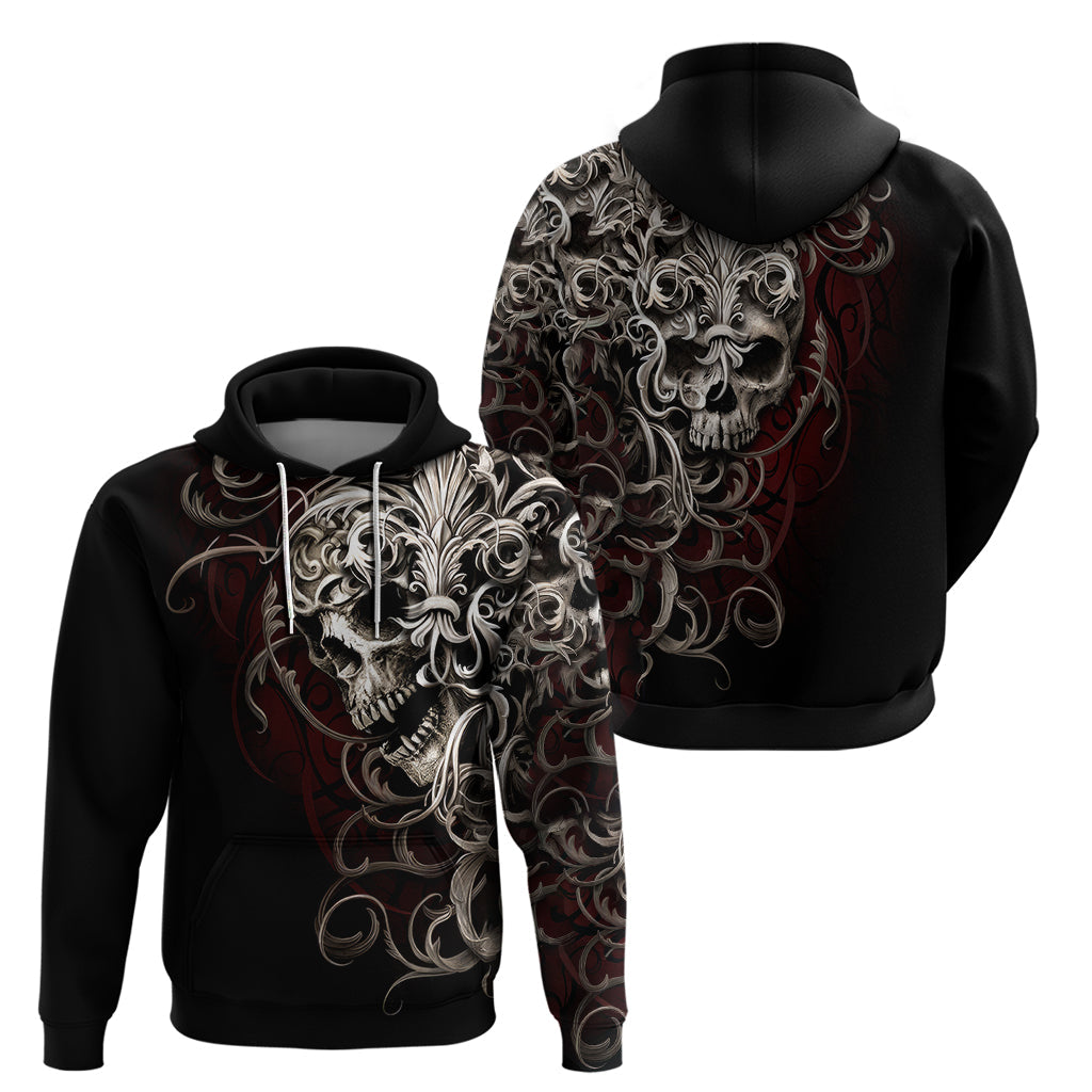 Skull Hoodie Silver Warrior Royal DT01