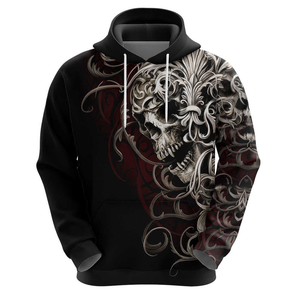 Skull Hoodie Silver Warrior Royal DT01