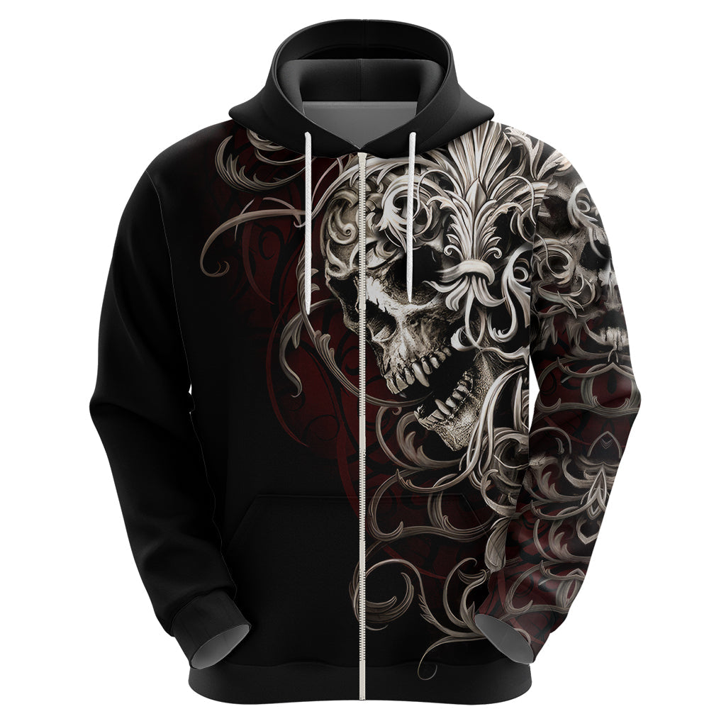 Skull Hoodie Silver Warrior Royal DT01