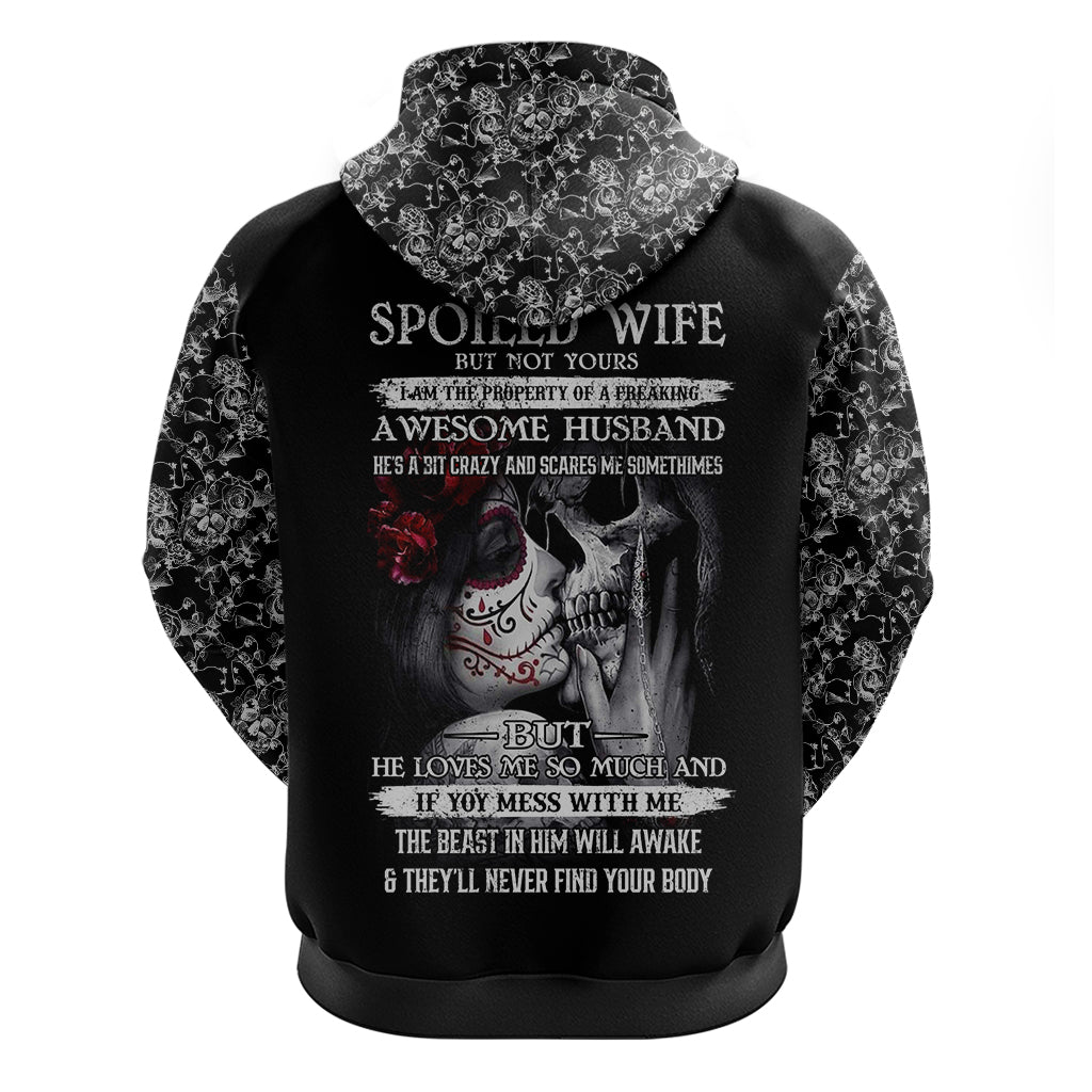 Skull Hoodie Skull Girl Spoiled Wife DT01