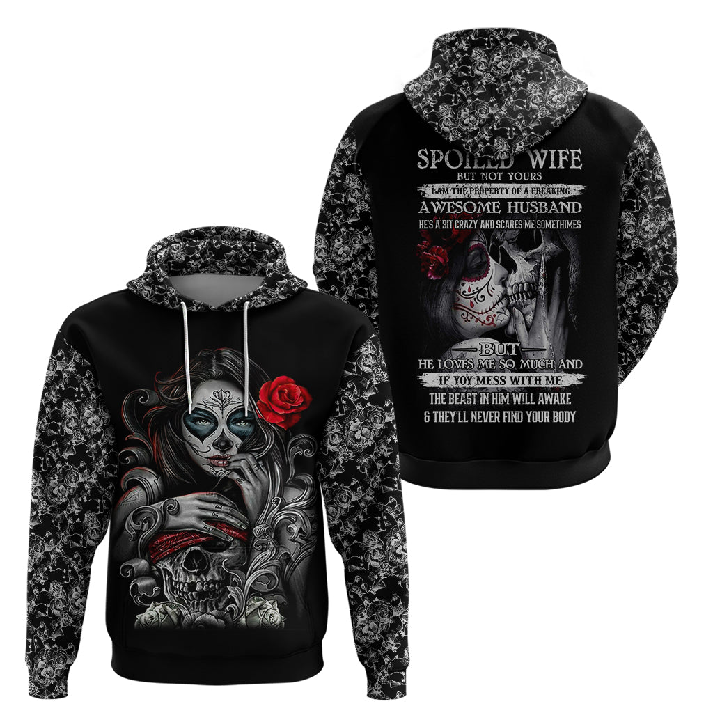 Skull Hoodie Skull Girl Spoiled Wife DT01
