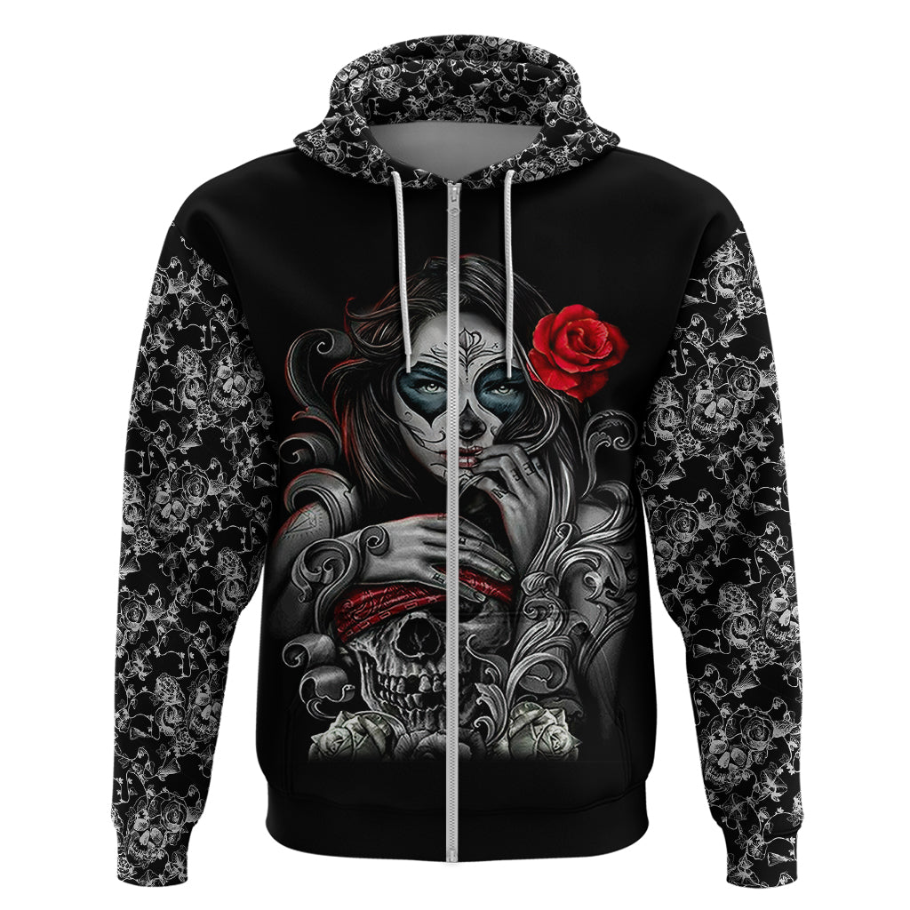 Skull Hoodie Skull Girl Spoiled Wife DT01