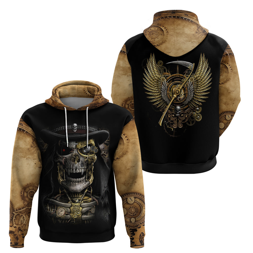Skull Hoodie Golden Skull Steampunk DT01
