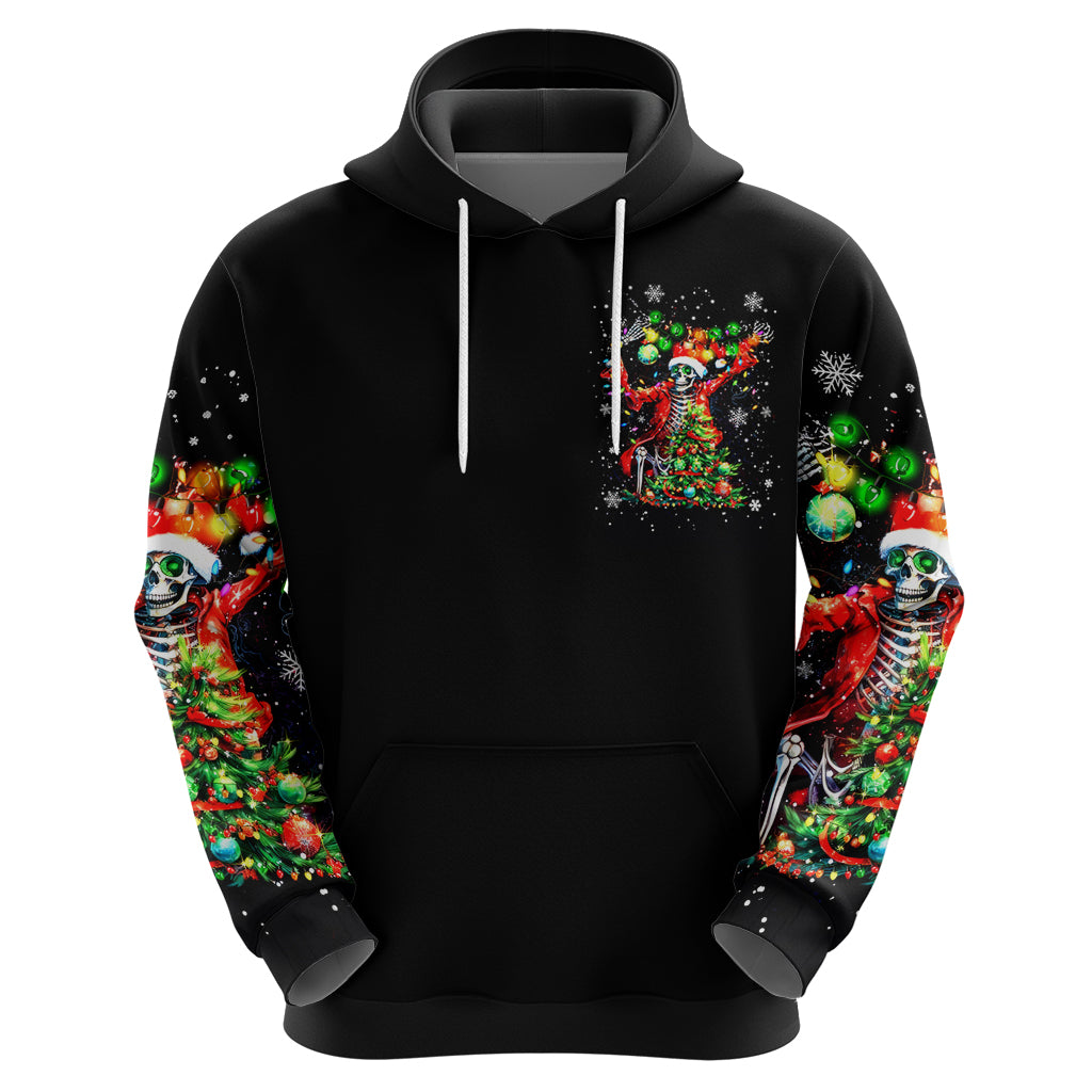 Skeleton Santa Claus Hoodie Hello Darkness My Old Friend DT01