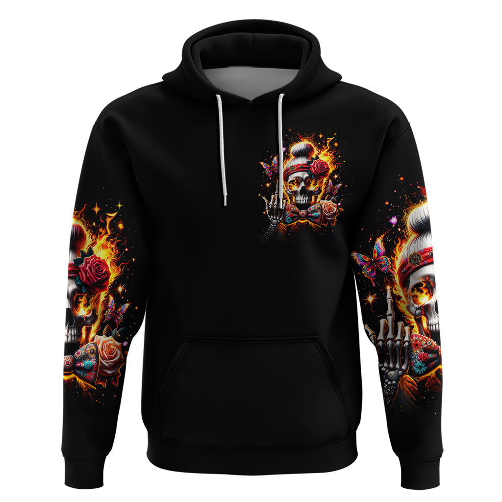 Lady Skull Hoodie Yes I'm A Bitch But Not Yours DT01