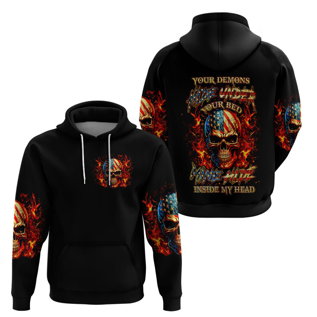 Fire Skull Hoodie My Demon Hide Inside My Head DT01