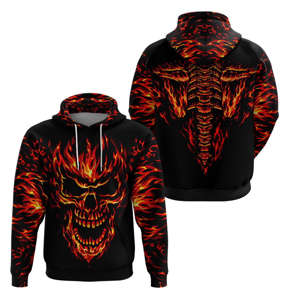 Flame Skull Hoodie SKull Face Inside Me DT01