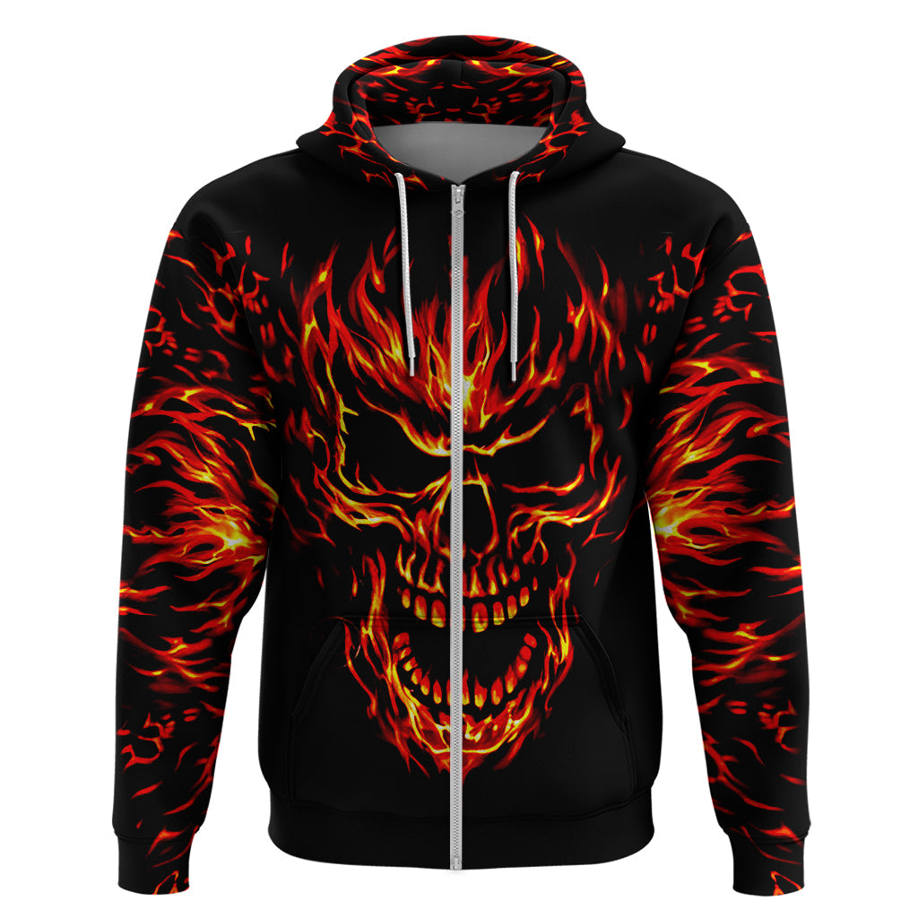 Flame Skull Hoodie SKull Face Inside Me DT01