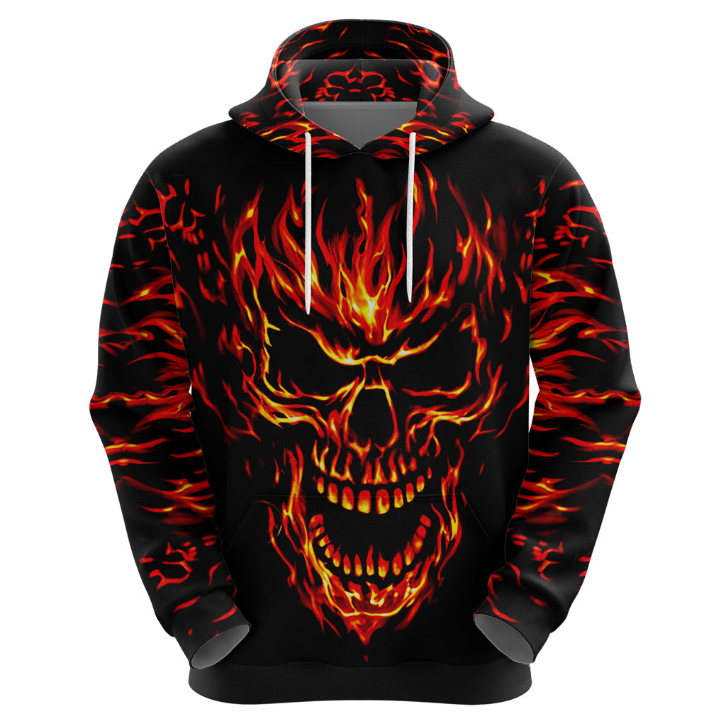 Flame Skull Hoodie SKull Face Inside Me DT01