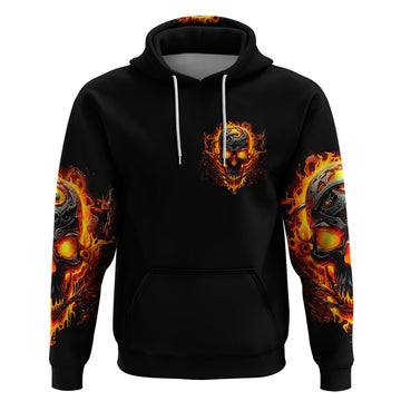 Flame Skull Hoodie I Can Fix Stupid But That Hurt DT01