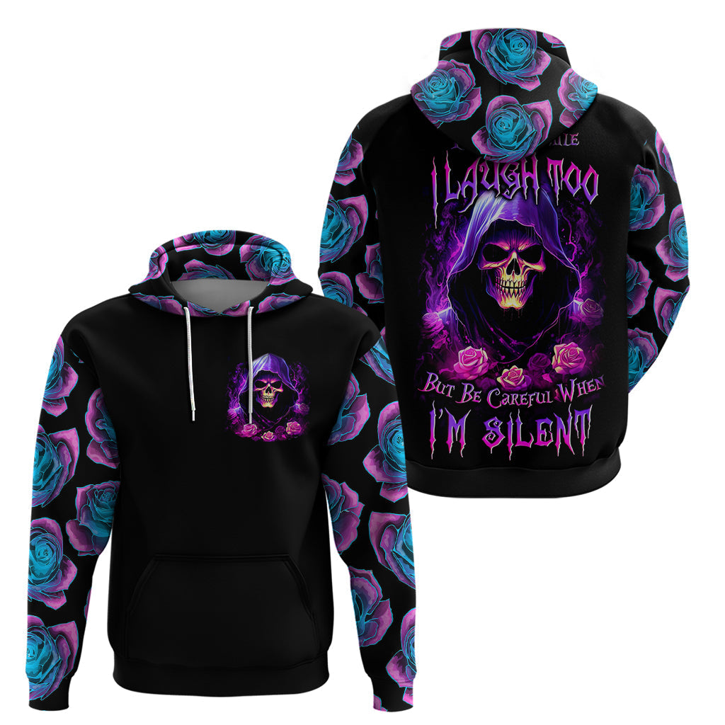 Purple Skull Hoodie I Talk I Smile But Be Carefull When I SIlent DT01