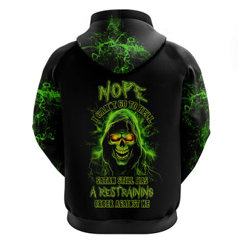 Thunder Skull Hoodie Satan Still Has A Restrainning Order Against Me DT01