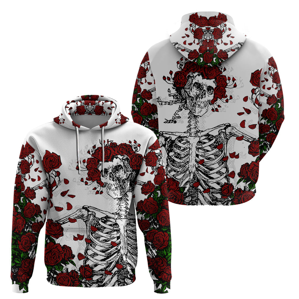 Rose Skull Hoodie Rose Skull Day Of The Dead DT01