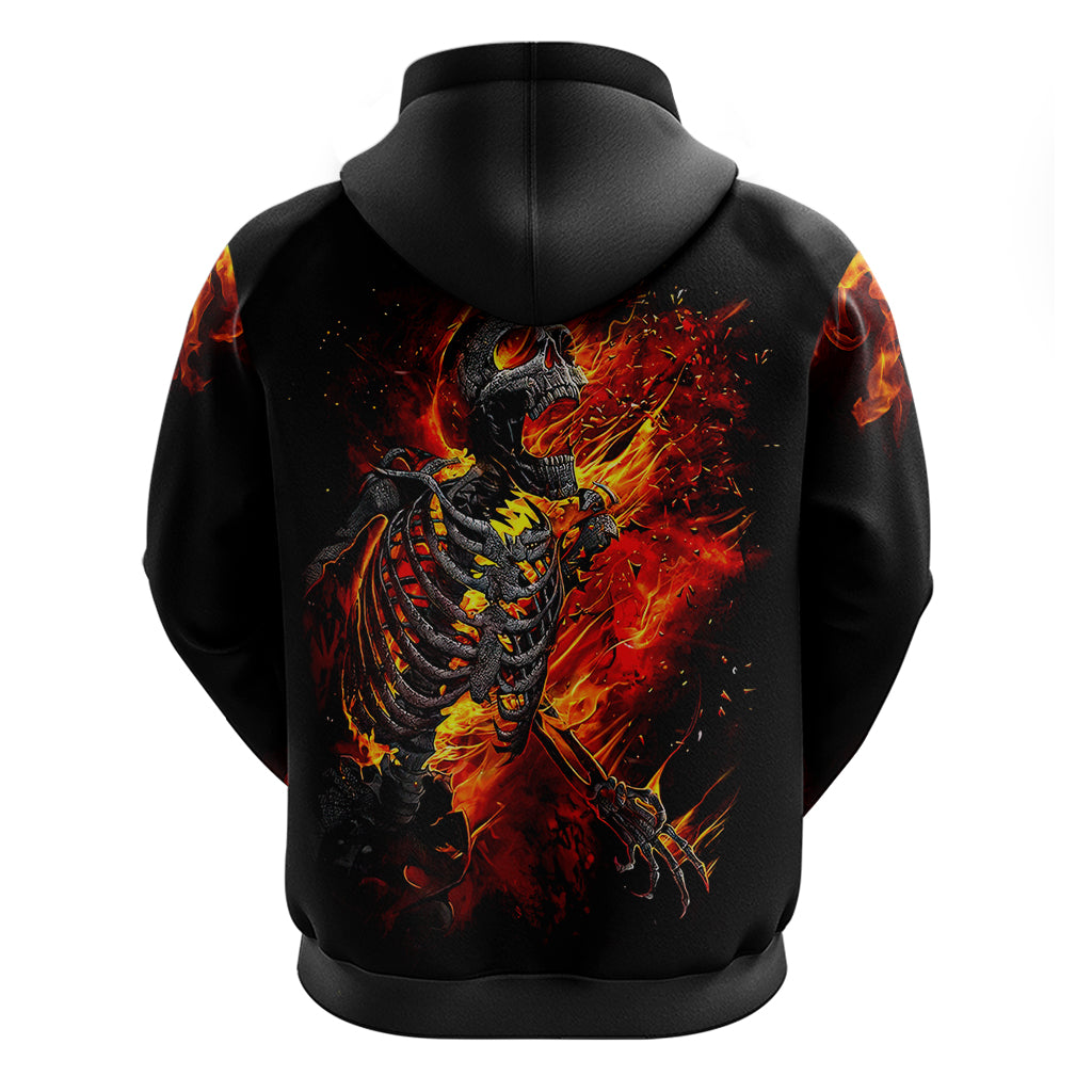 Fire Skull Hoodie Dead Fire Skeleton Scream DT01