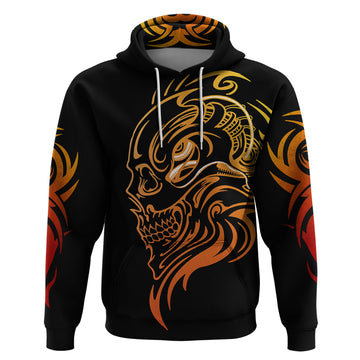 Tattoo Skull Hoodie Golden Skull Face Tattoo DT01
