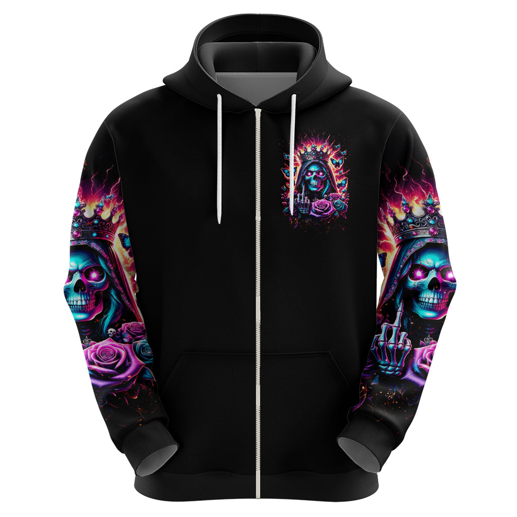 Thunder Skull Hoodie Bitch I'm Not A Princess I'm The Fucking Queen DT01
