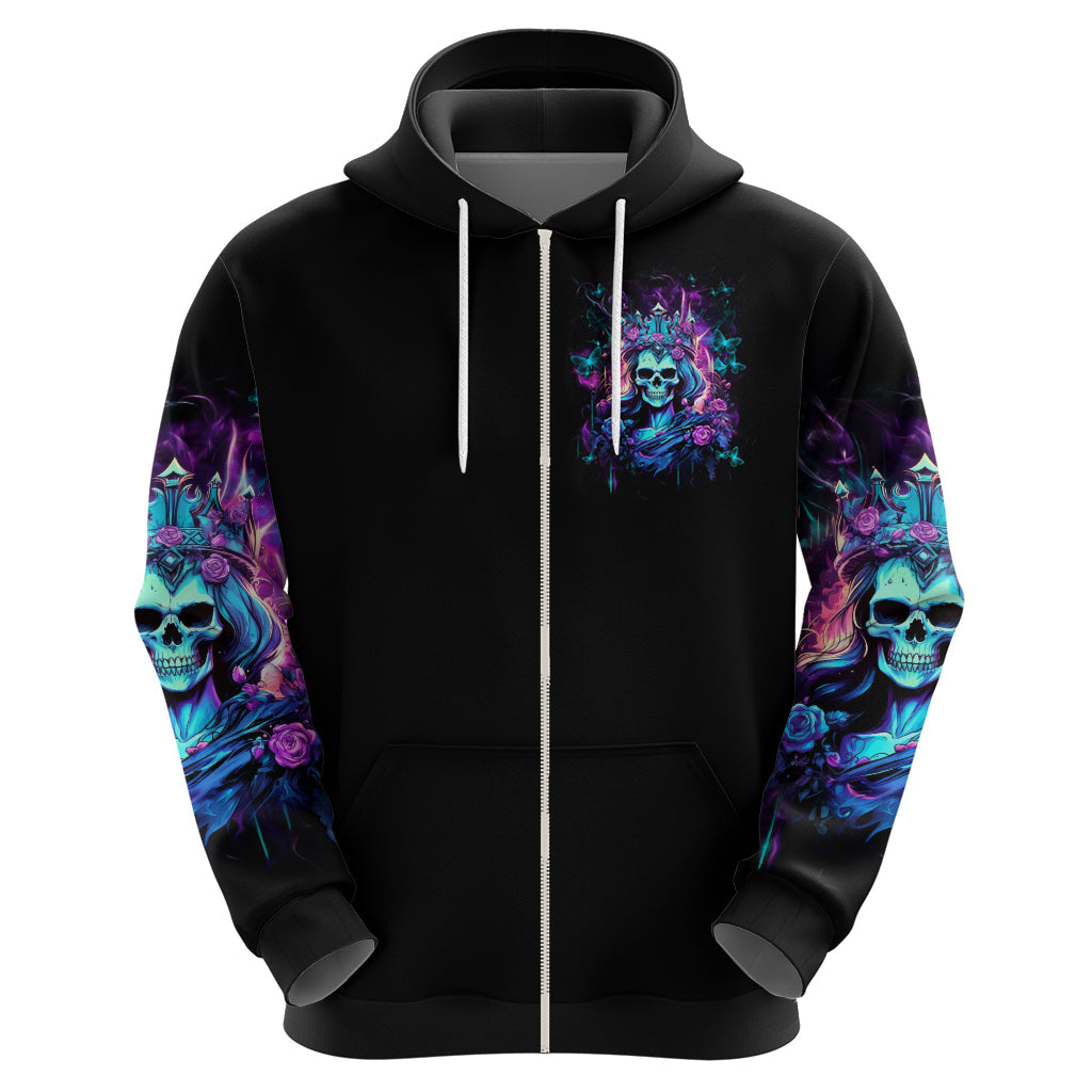Rose Skull Hoodie Bitch I'm Not A Princess I'm The Fucking Queen DT01