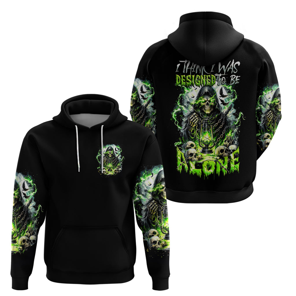 Reaper Skull Hoodie I Think I Was Designed To Be Alone DT01